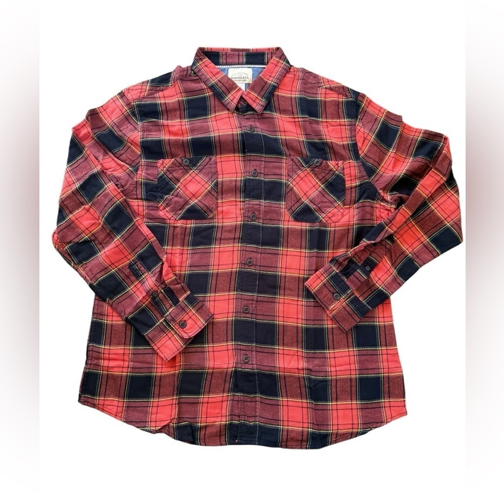Men’s Roebuck & Co. plaid button down long sleeve shirt. NWOT Size XL